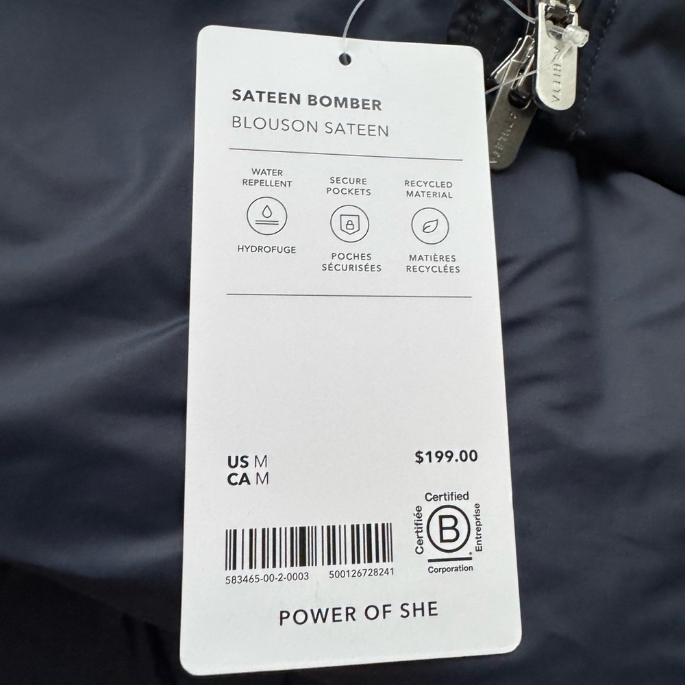 Athleta Navy Bomber Jacket - Picture 4 of 4